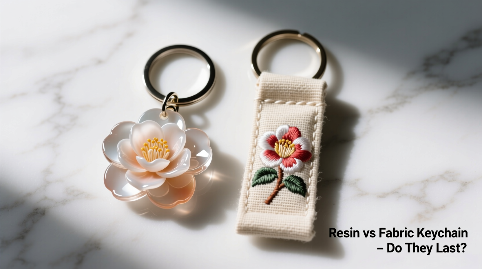 resin camellia keychain vs fabric keychain do they even last or am i wasting money