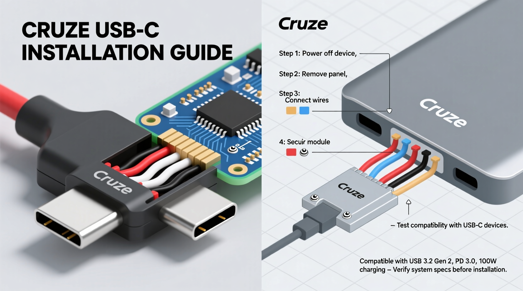 cruze usb c installation guide