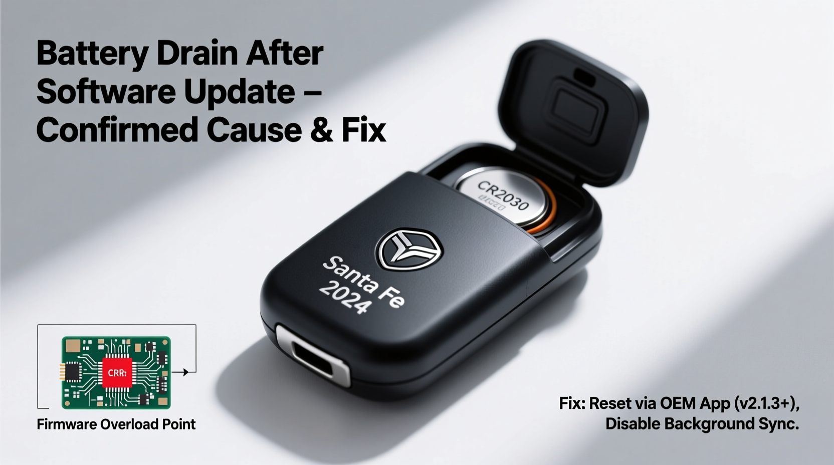 santa fe 2024 key drain after update