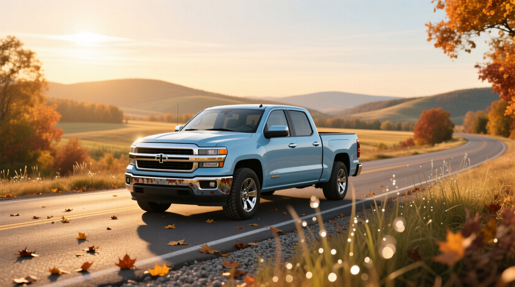 Interesting Light Blue Pickup Truck Pictures