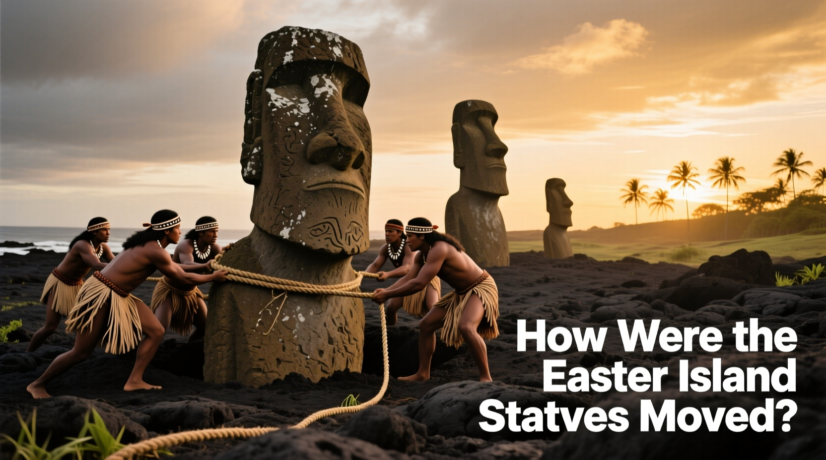 how did they move the easter island statues