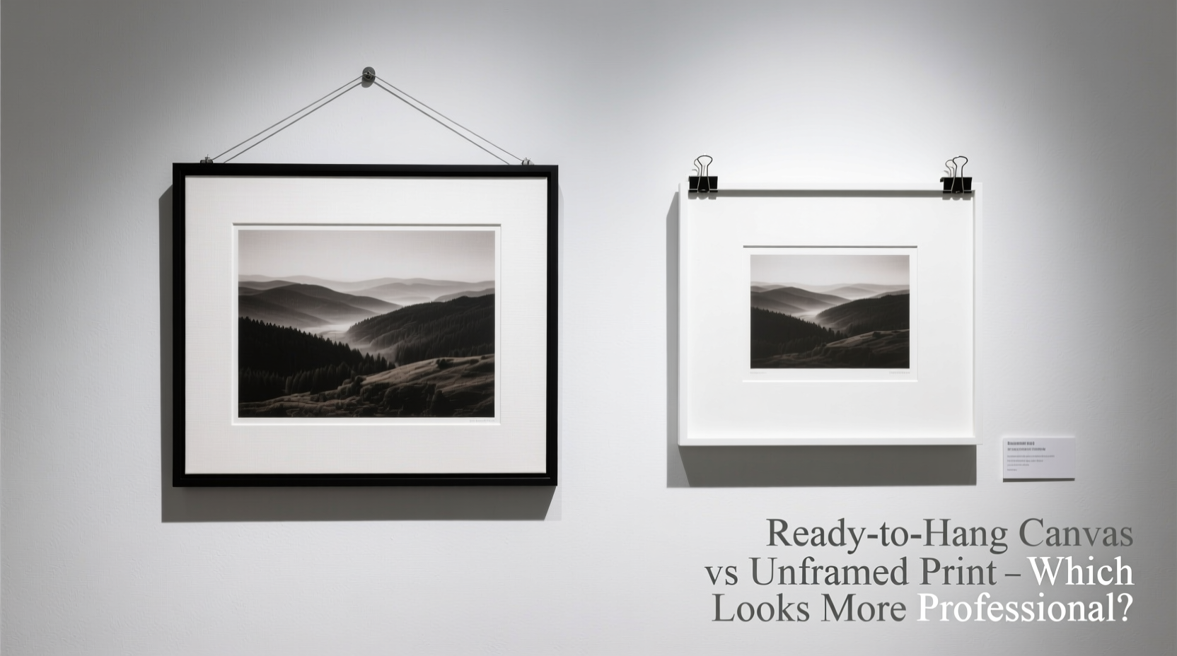 ready to hang canvas vs unframed prints which one looks more professional