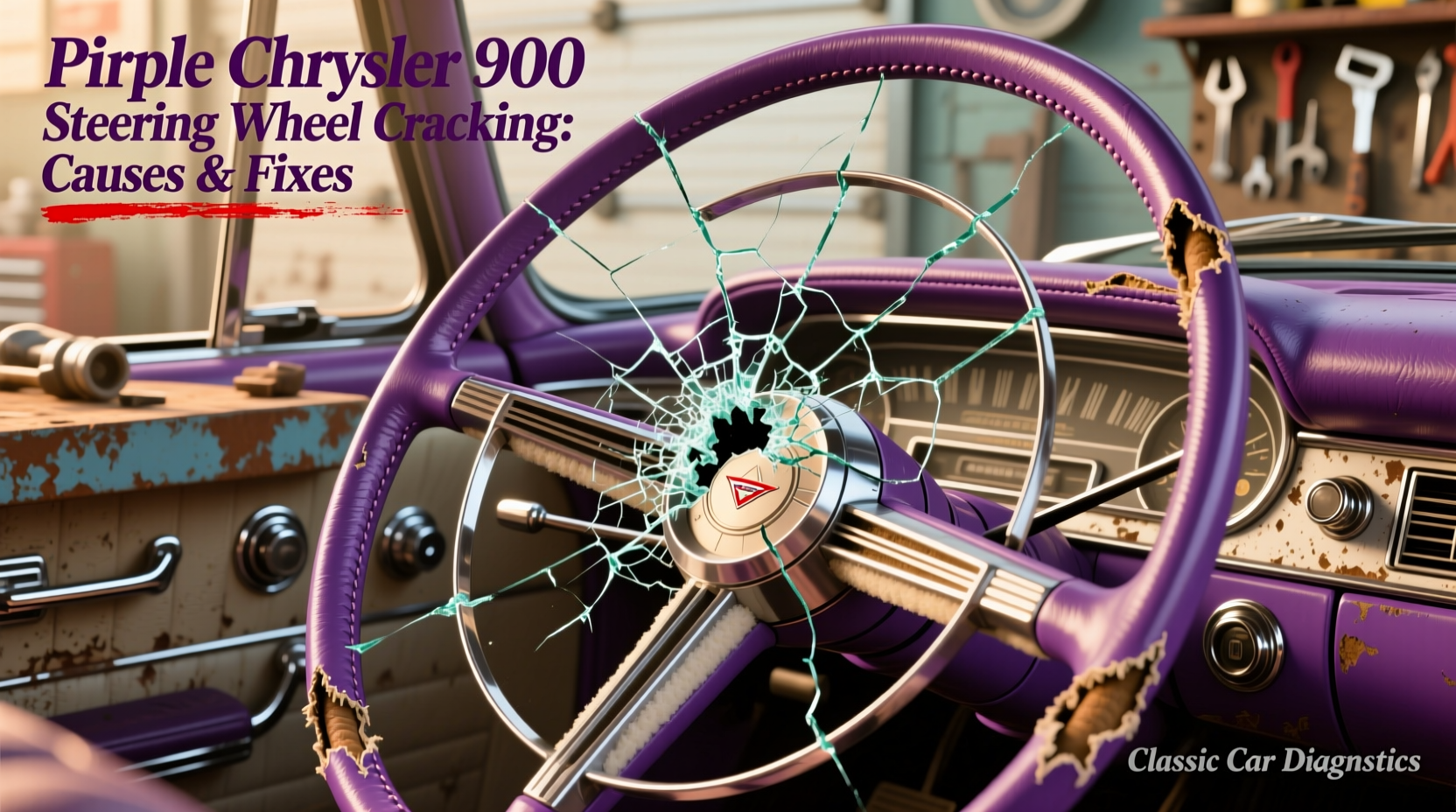 purple chrysler 300 steering wheel cracking