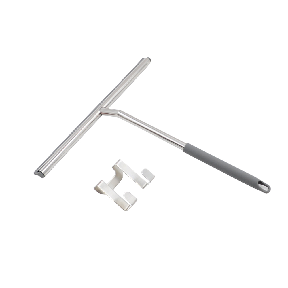 Silicone Blades Matte Black small stainless steel 304 squeegee for glass window