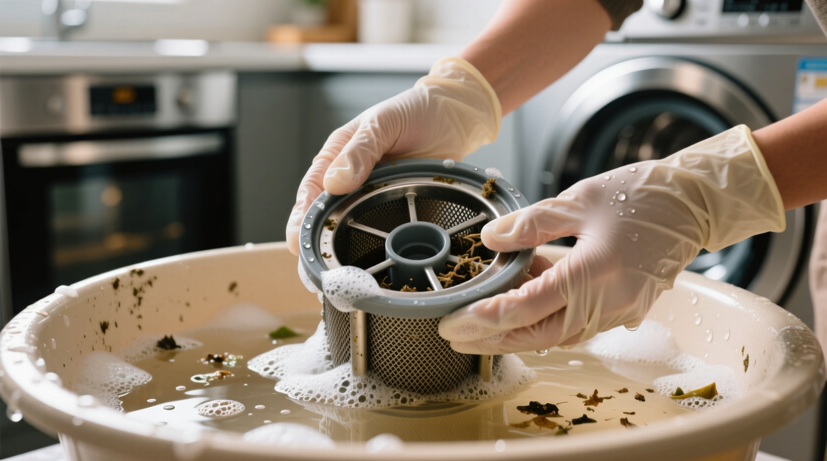 how to clean washing machine filter