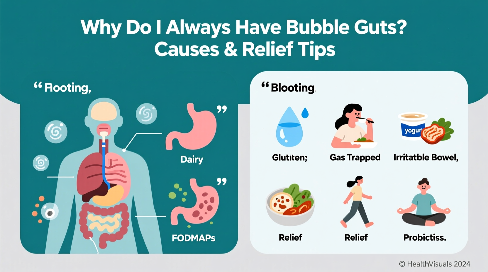 why do i always have bubble guts causes relief tips