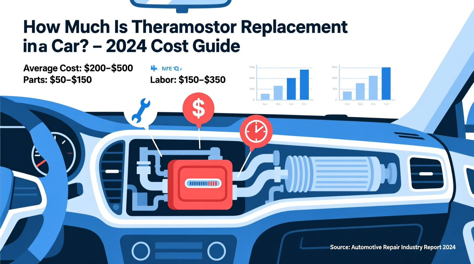 how much is thermostat replacement in car