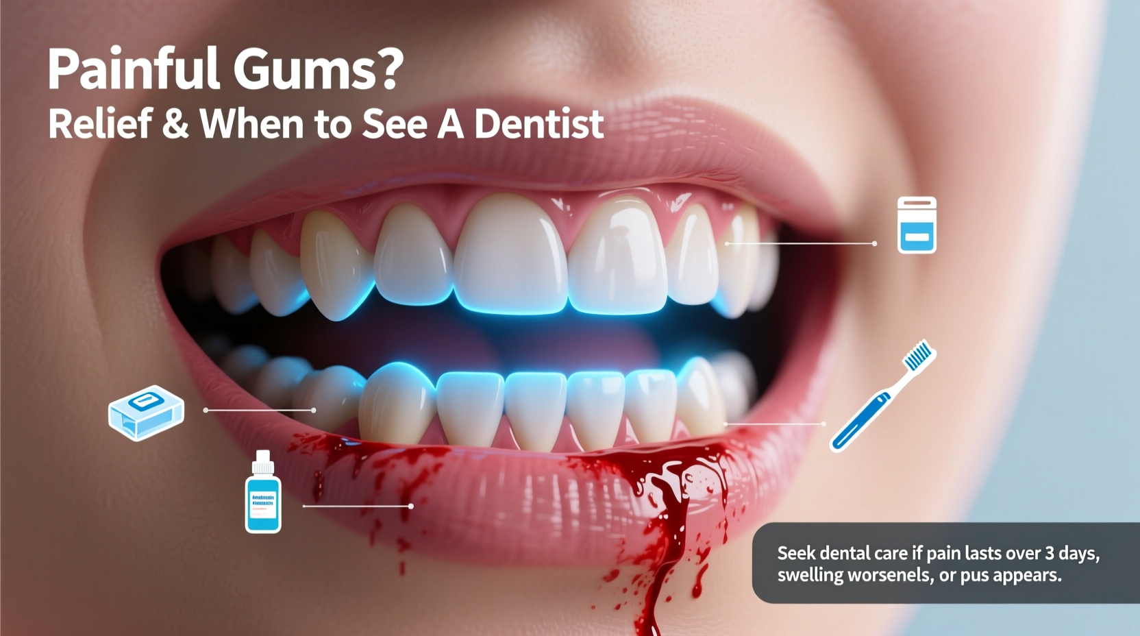 painful gums causes relief and when to see a dentist