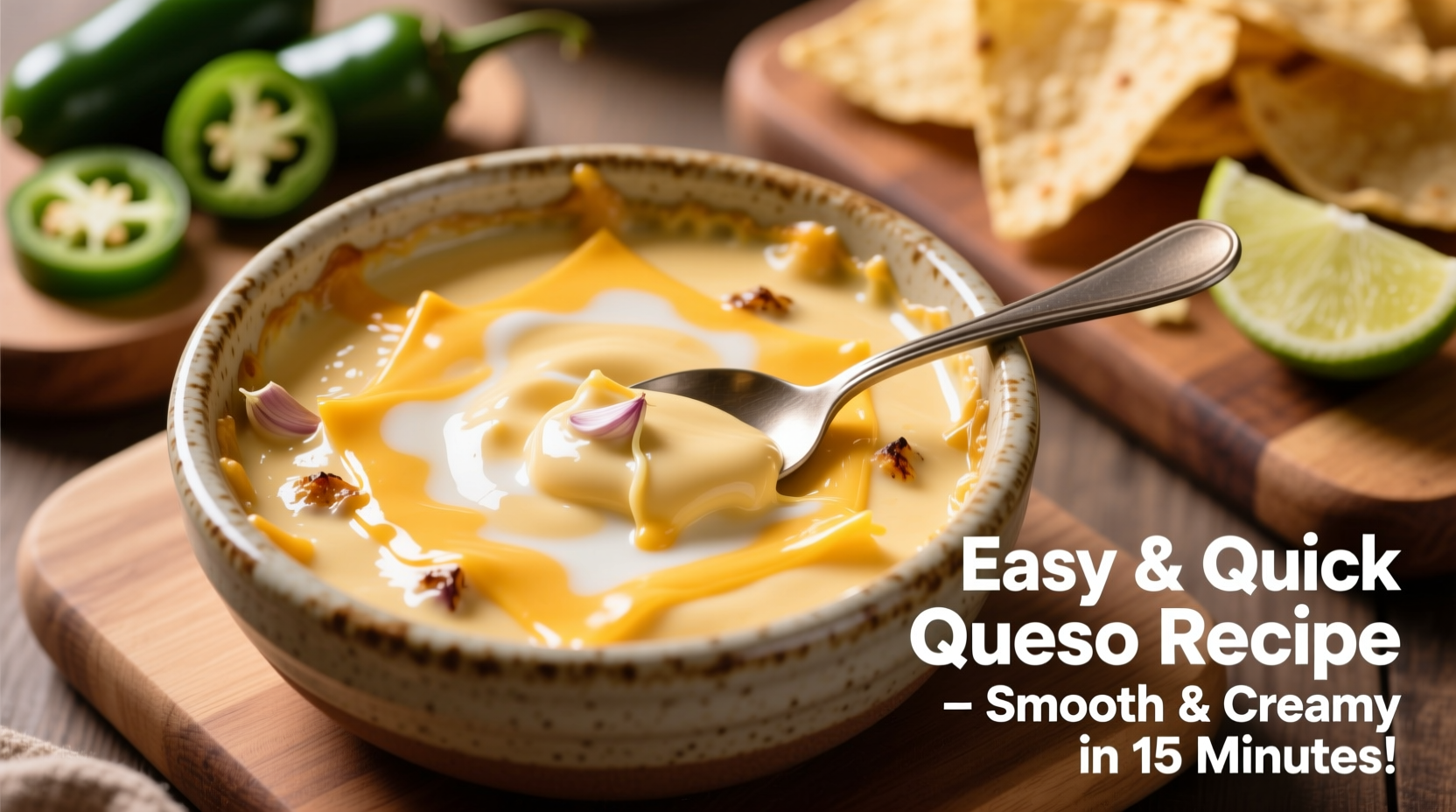 quick and simple easy queso recipe for smooth creamy cheese dip