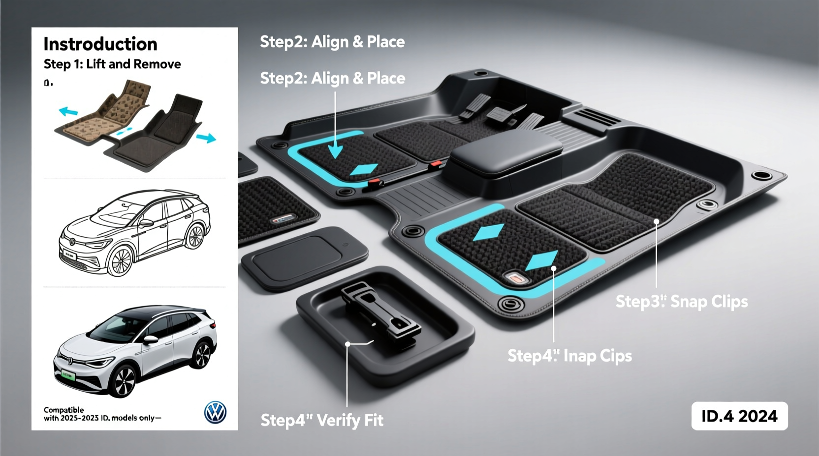 id4 floor mat installation