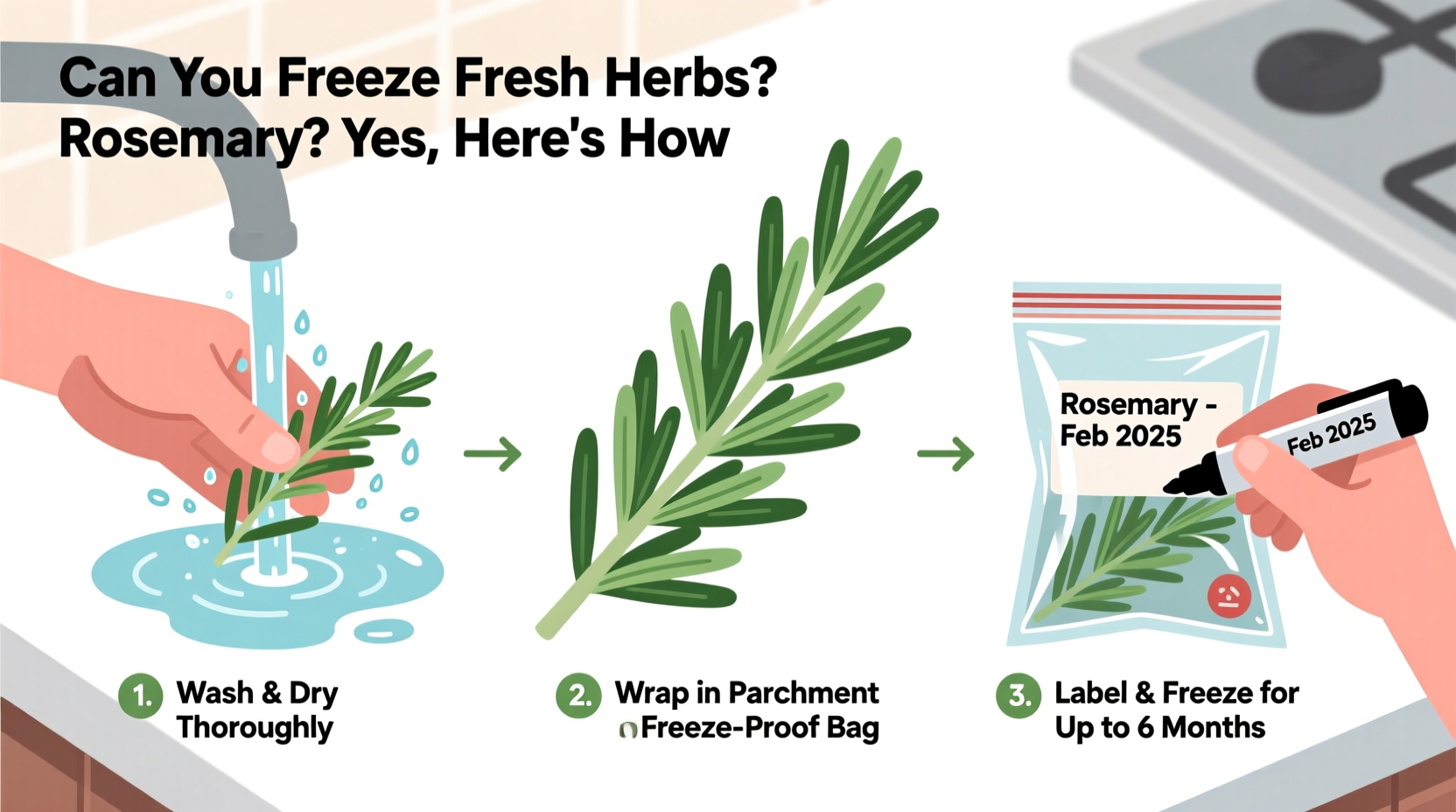 Can You Freeze Fresh Herbs Rosemary? Yes, Here's How