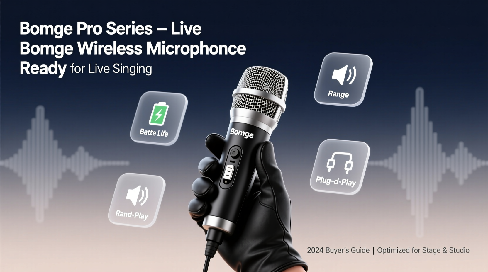 bomge wareless microphone for live singing
