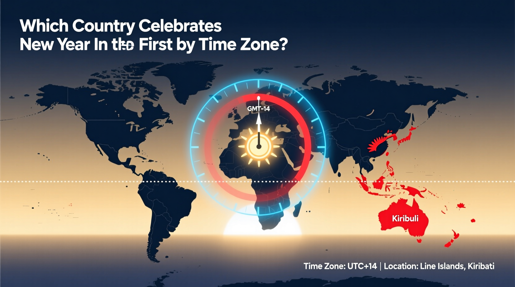 which country celebrates new year first as per time zone