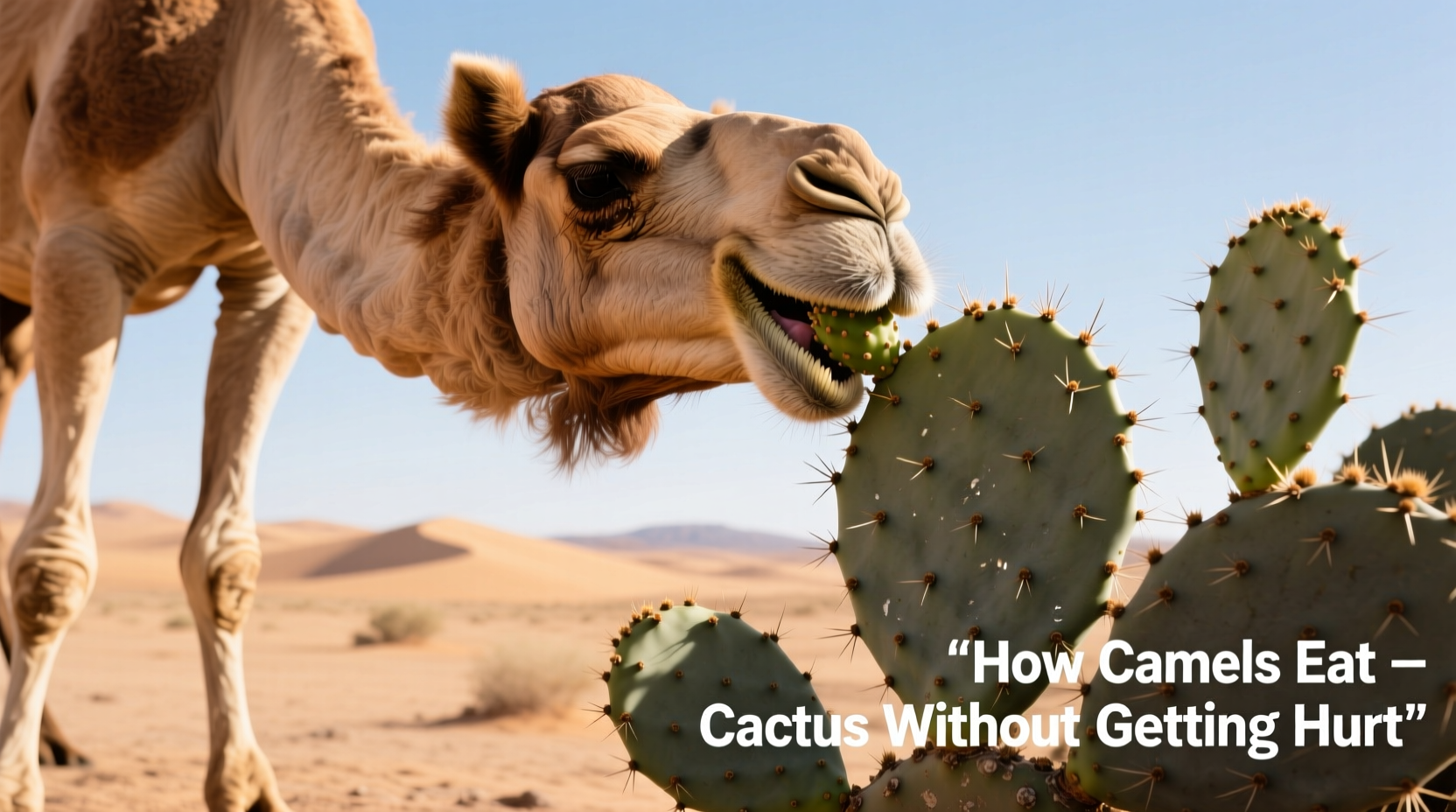 how can camels eat cactus without getting hurt