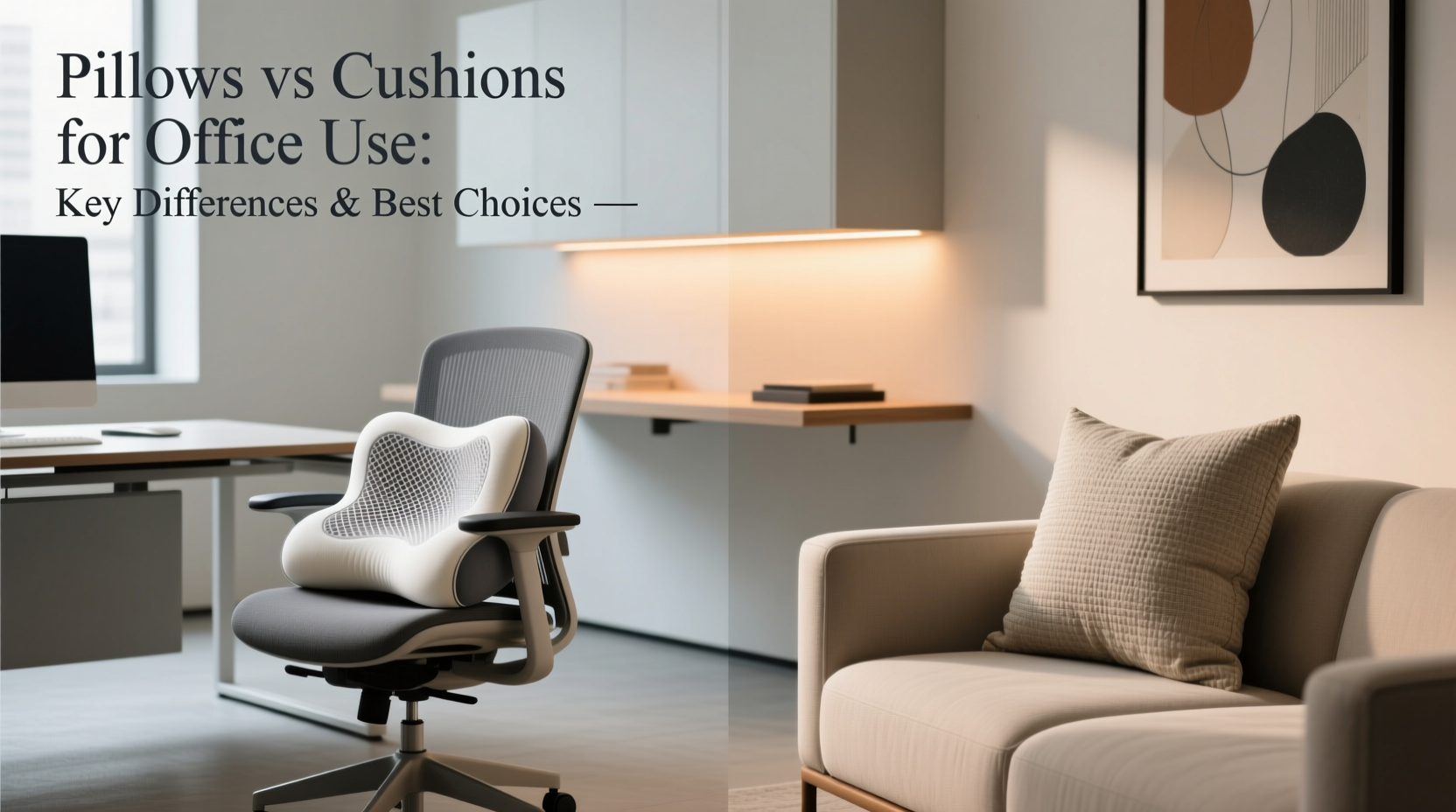 pillows vs cushions office