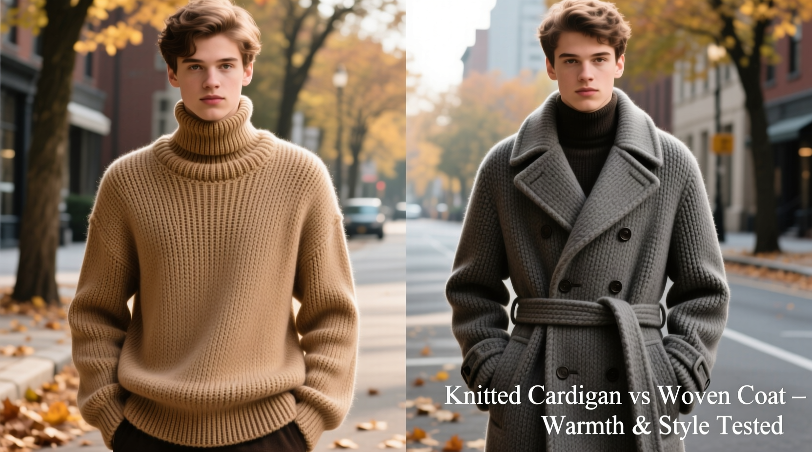 knitted cardigan vs woven coat which one actually keeps you warmer and looks good