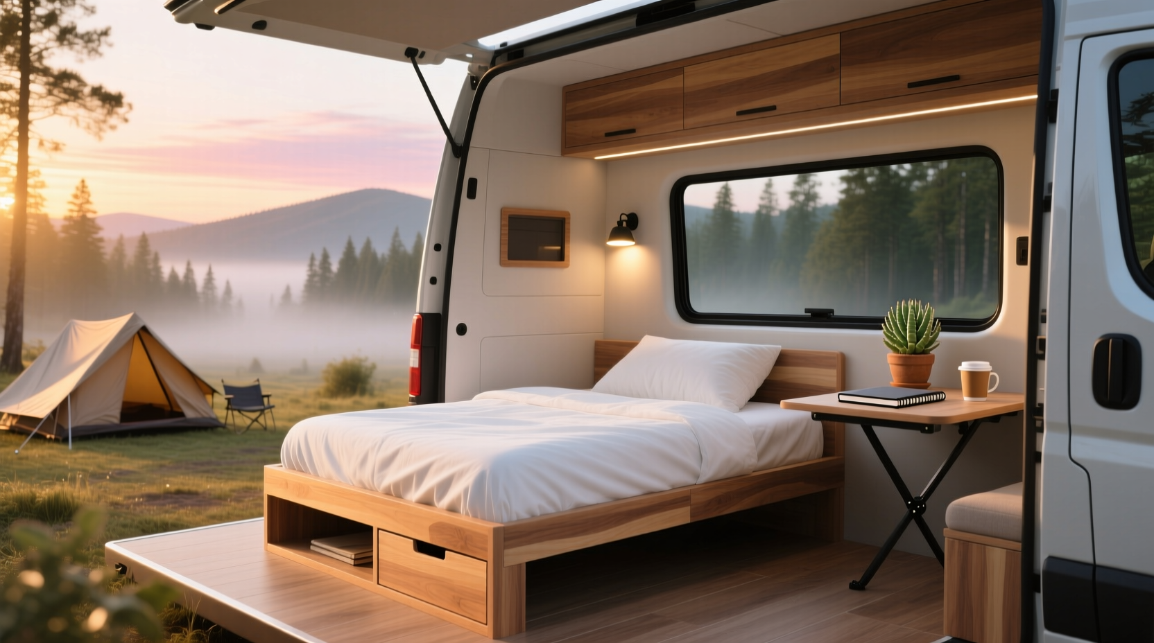 How to Choose or Build a Van Bed Frame for Comfort & Space
