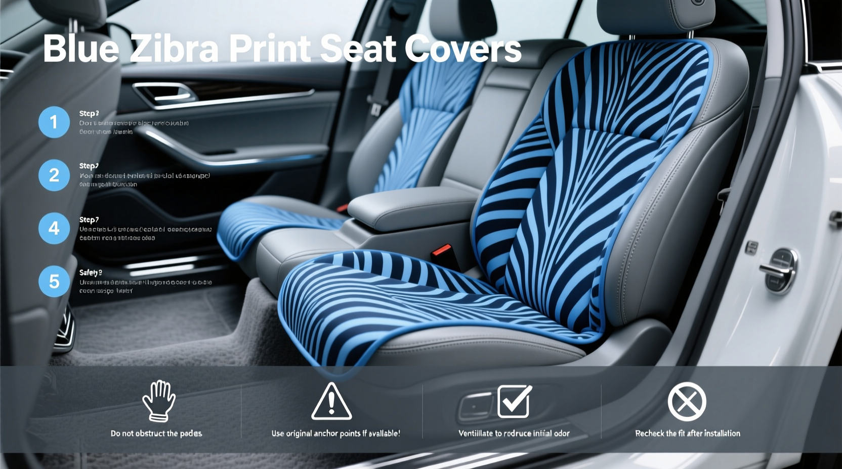 How to Choose Blue Zebra Print Car Seat Covers: Buying Guide