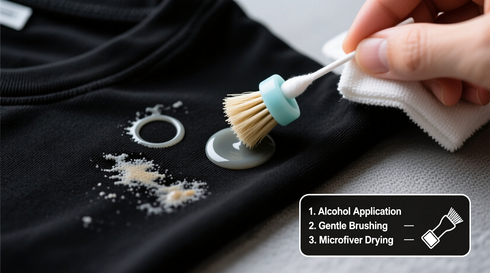 effective methods to remove silicone from black clothes without damage