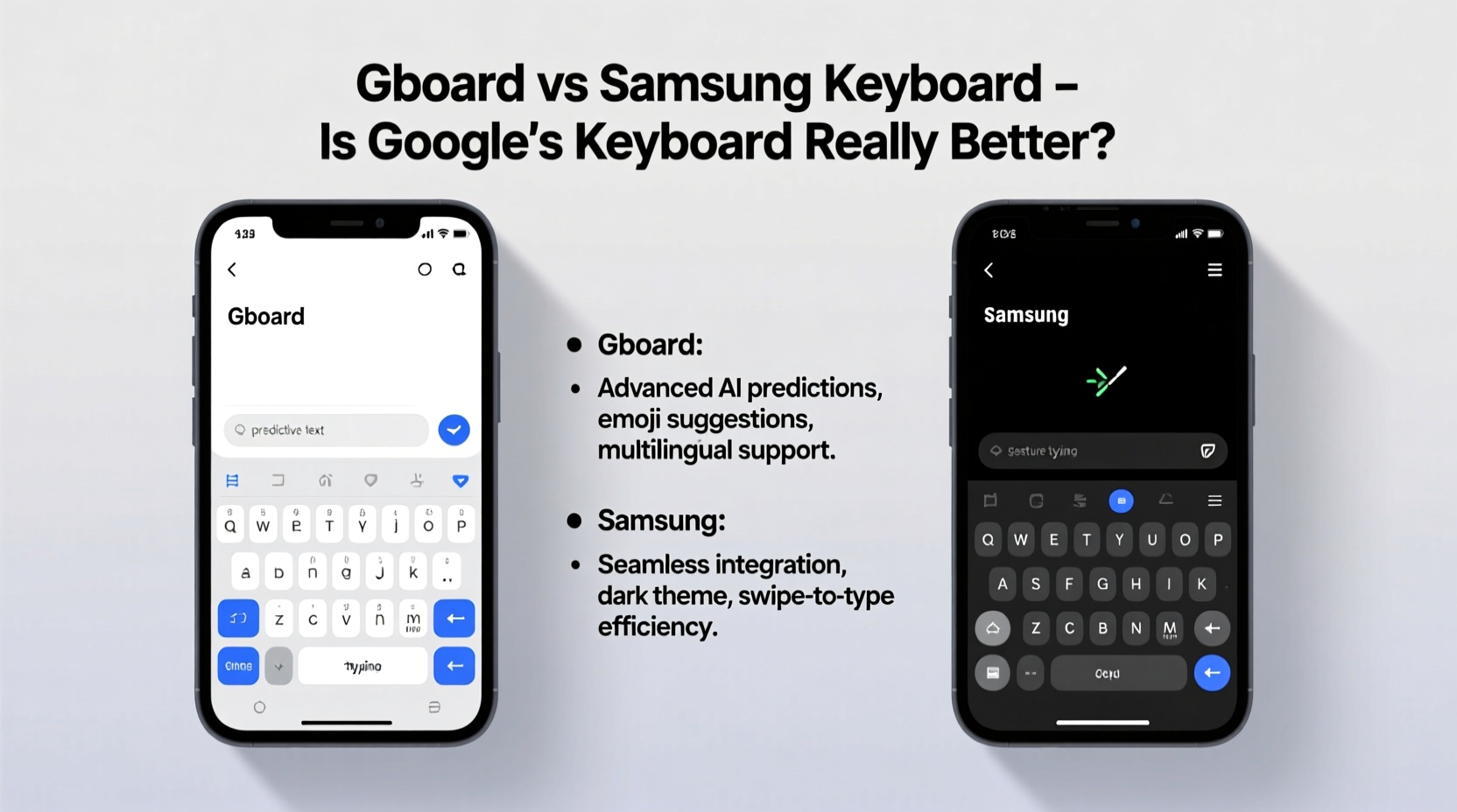 gboard vs samsung keyboard is googles keyboard really better or is samsung enough 2