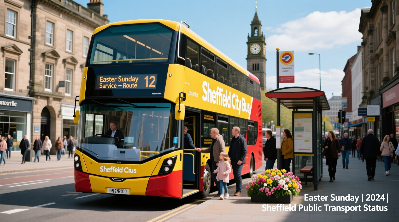 are buses running in sheffield on easter sunday