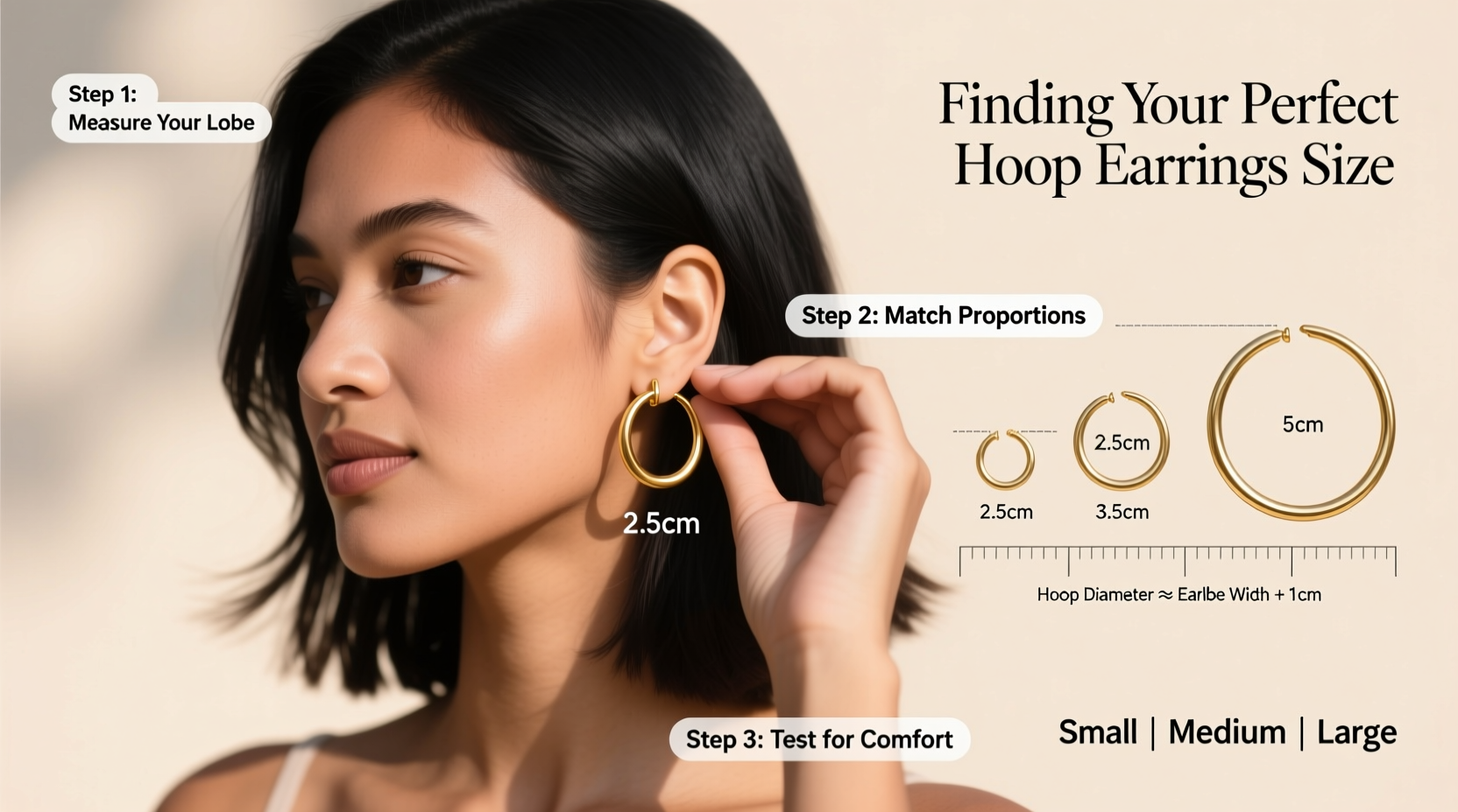 finding your perfect hoop earrings size a step by step guide to flattering fits