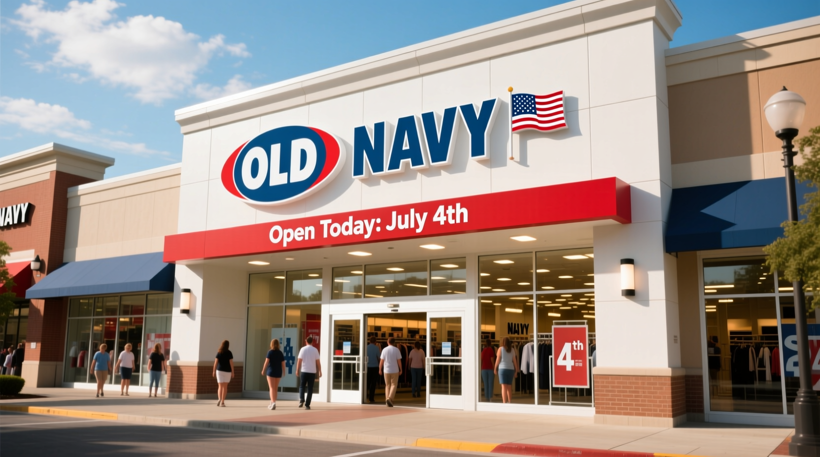 is old navy open on 4th of july