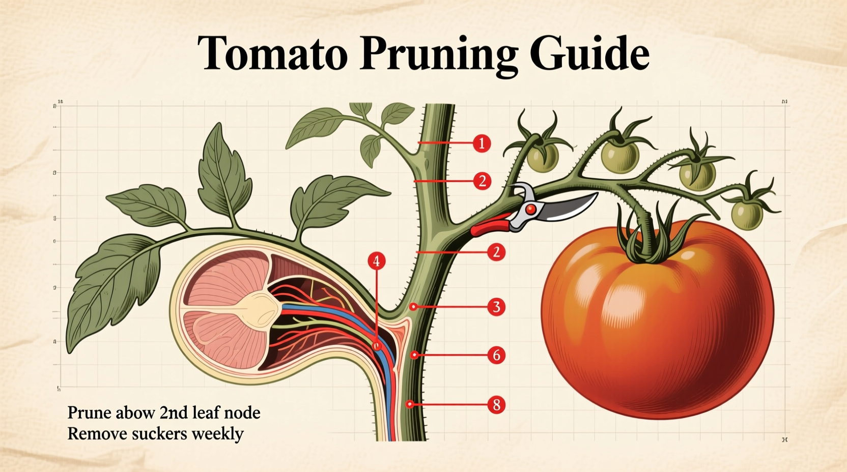 Tomato Pruning Diagram: Step-by-Step Visual Guide