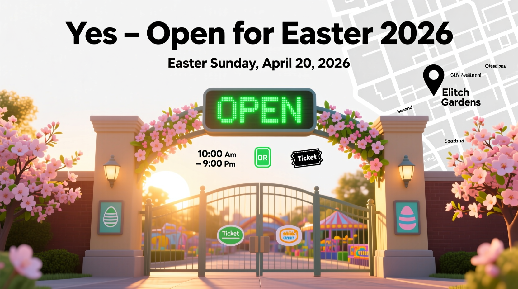 is elitches open on easter
