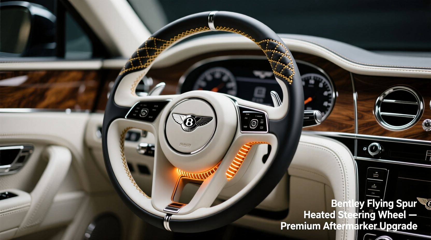 aftermarket heated steering wheel flying spur