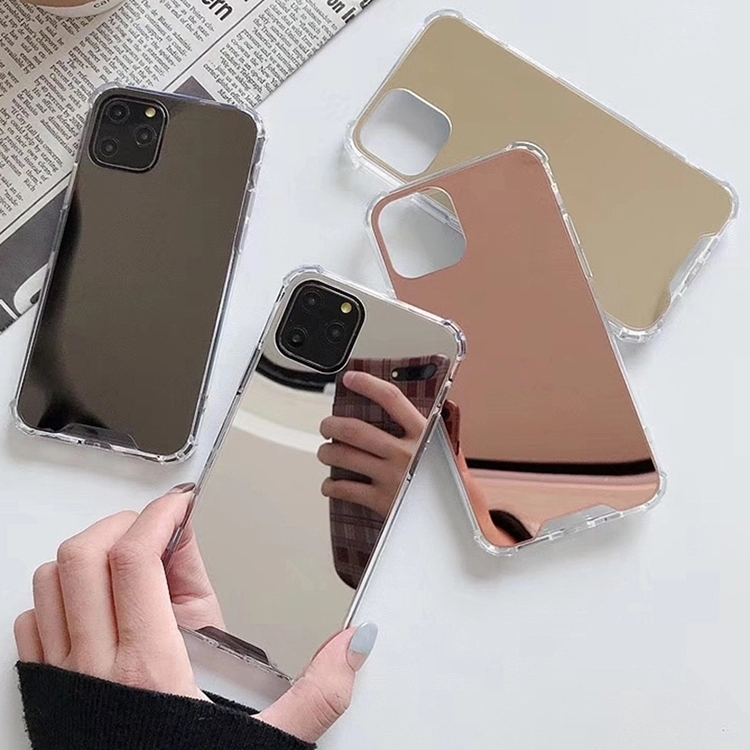 VAOXTY Spiegel Handyhülle Für IPhone 14 – Niedliches Make-up-Design, Weiches Silikon, Glänzend Silber