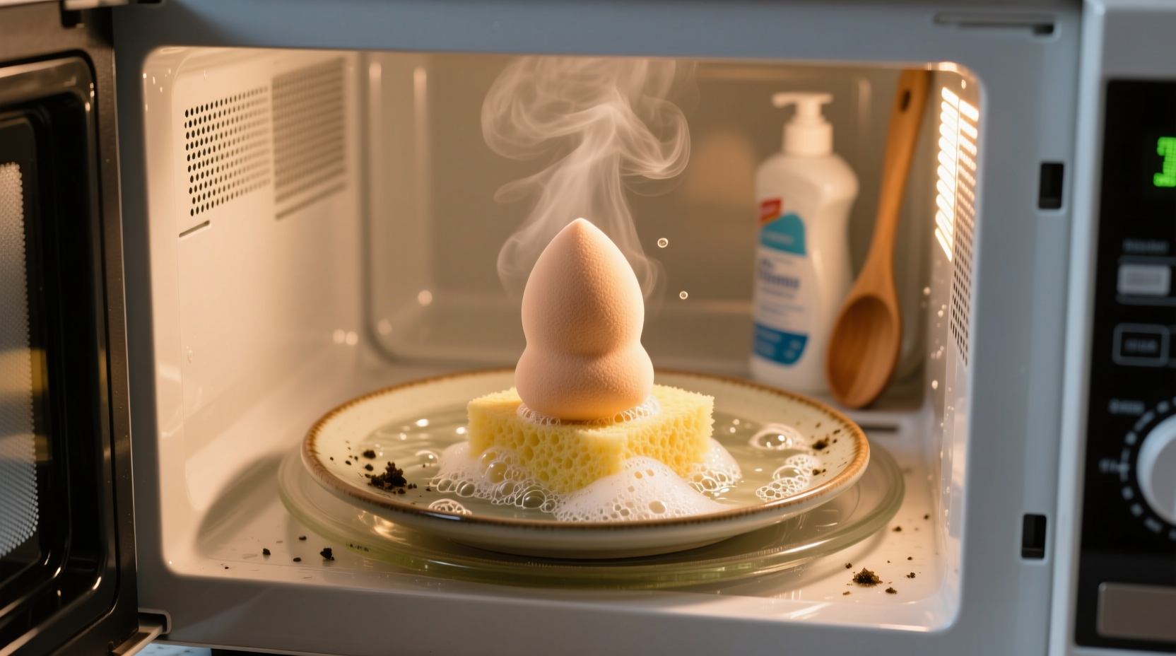 how to clean beauty blenders in the microwave