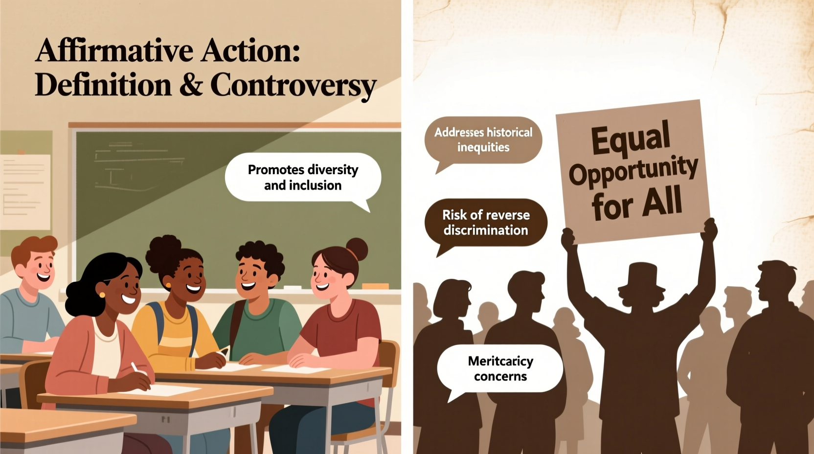 affirmative action definition controversy and key arguments