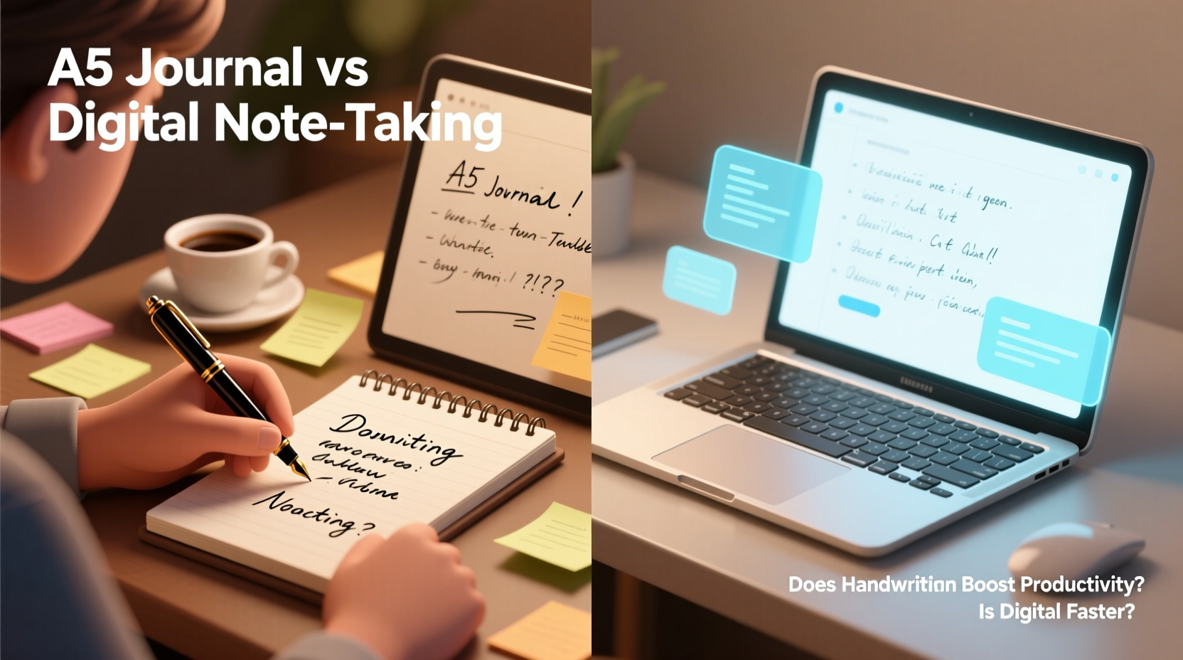 a5 journal vs digital note taking does handwriting boost your work productivity or is digital faster