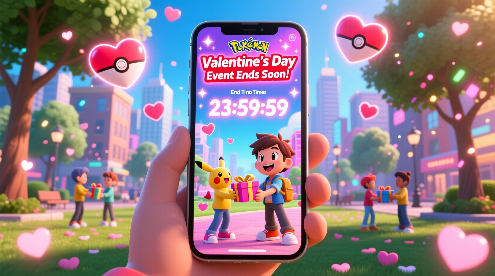 when does valentines day event end pokemon go