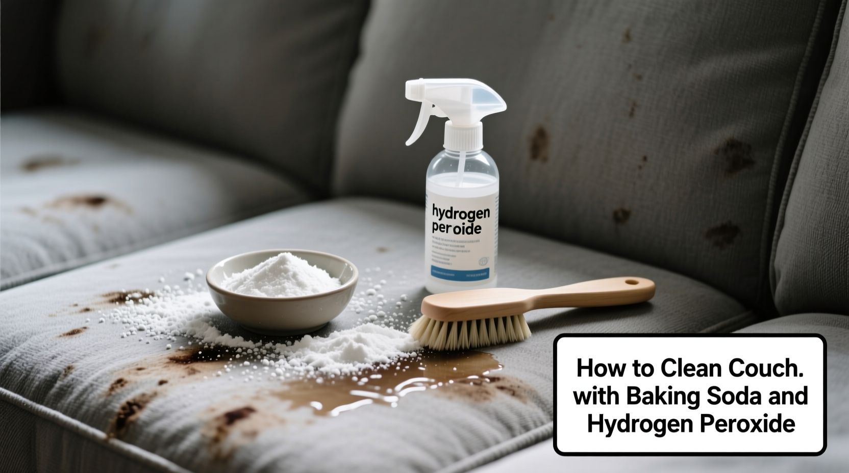 how to clean couch with baking soda and hydrogen peroxide