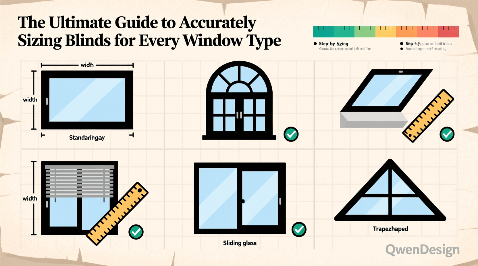 the ultimate guide to accurately sizing blinds for every window type