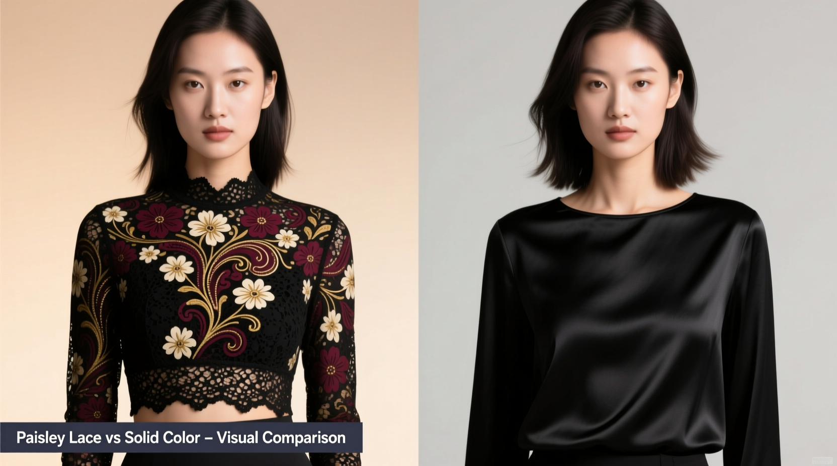 paisley lace top vs solid color top does the pattern actually make a difference