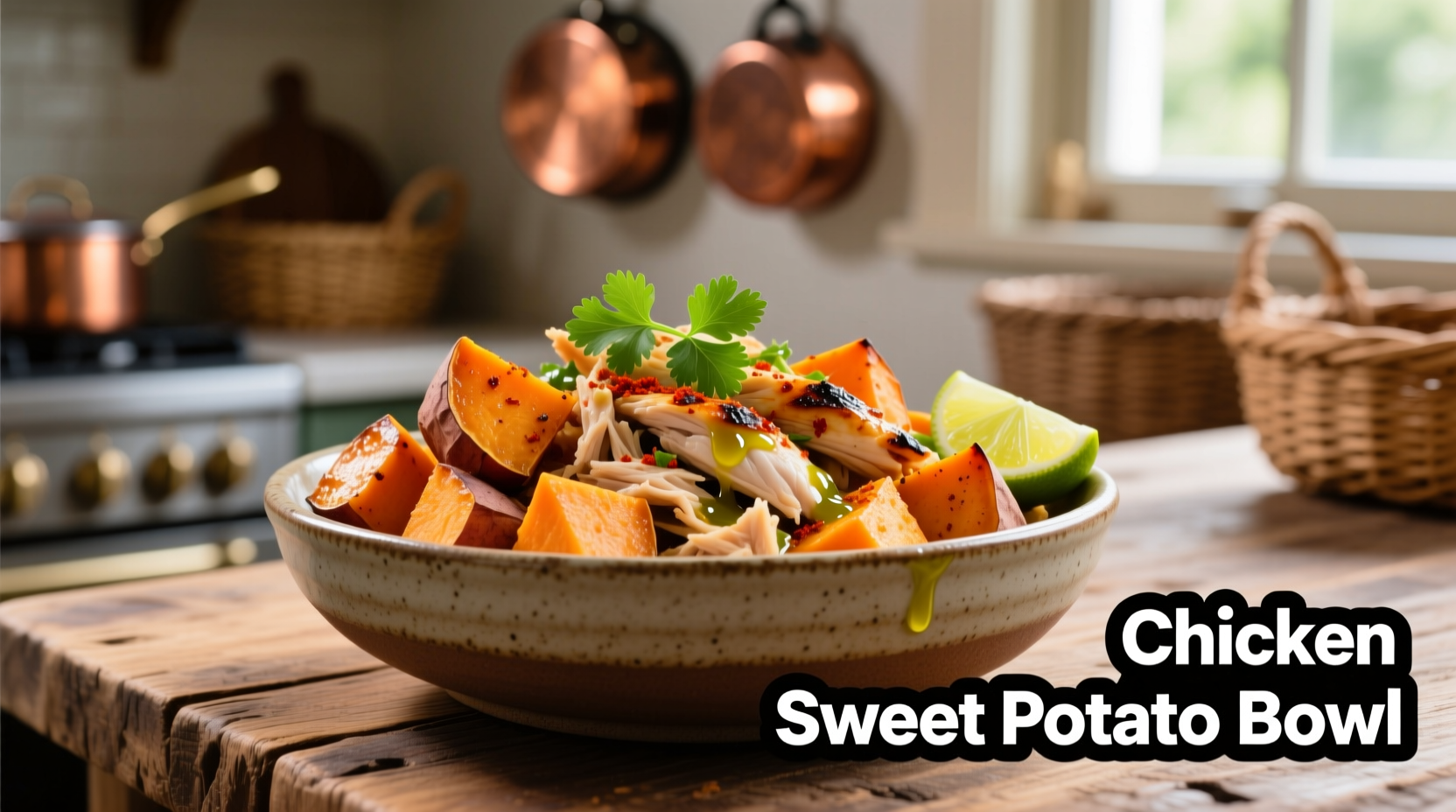 chicken sweet potato bowl