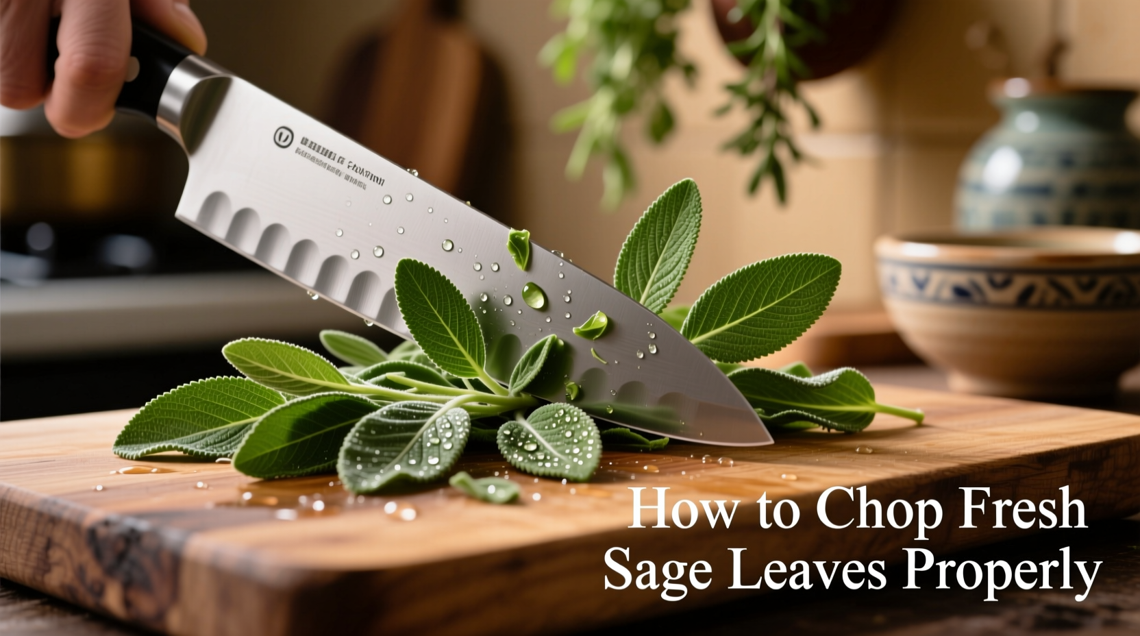 how to chop fresh sage leaves
