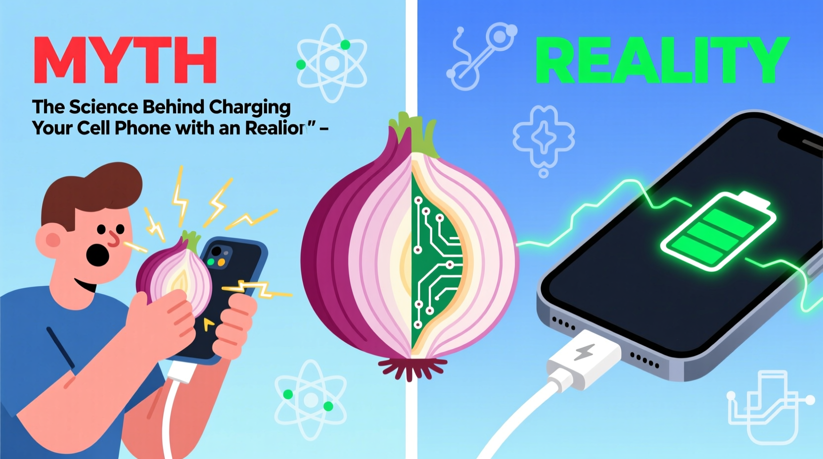 the science behind charging your cell phone with an onion myth vs reality explained