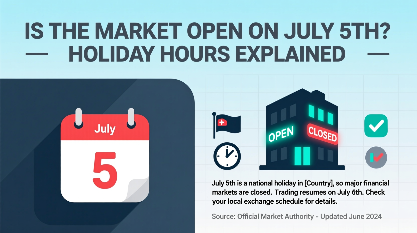 is the market open on july 5th