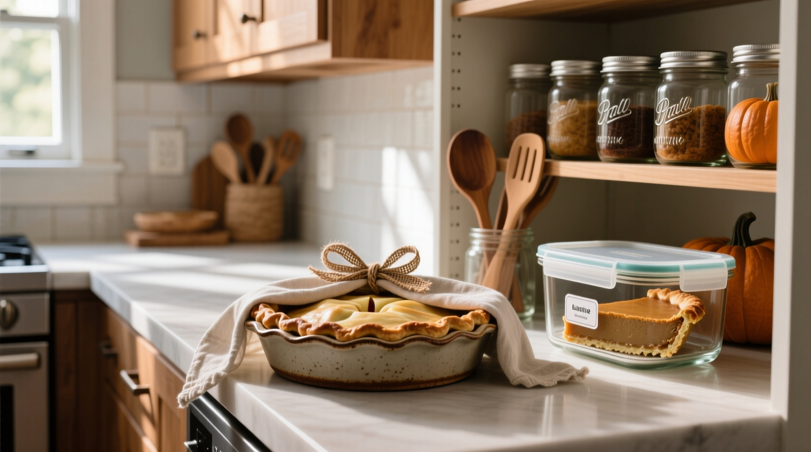 how to store pie