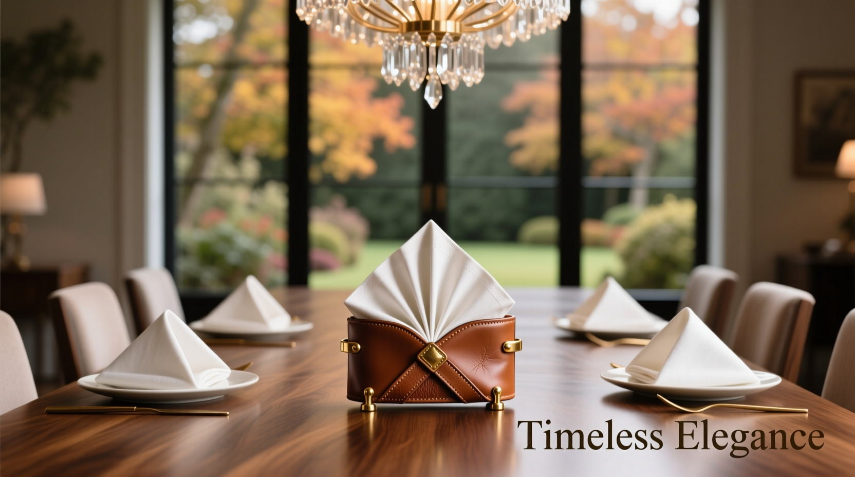 creative ways to style your table using a leather napkin holder for elegant decor