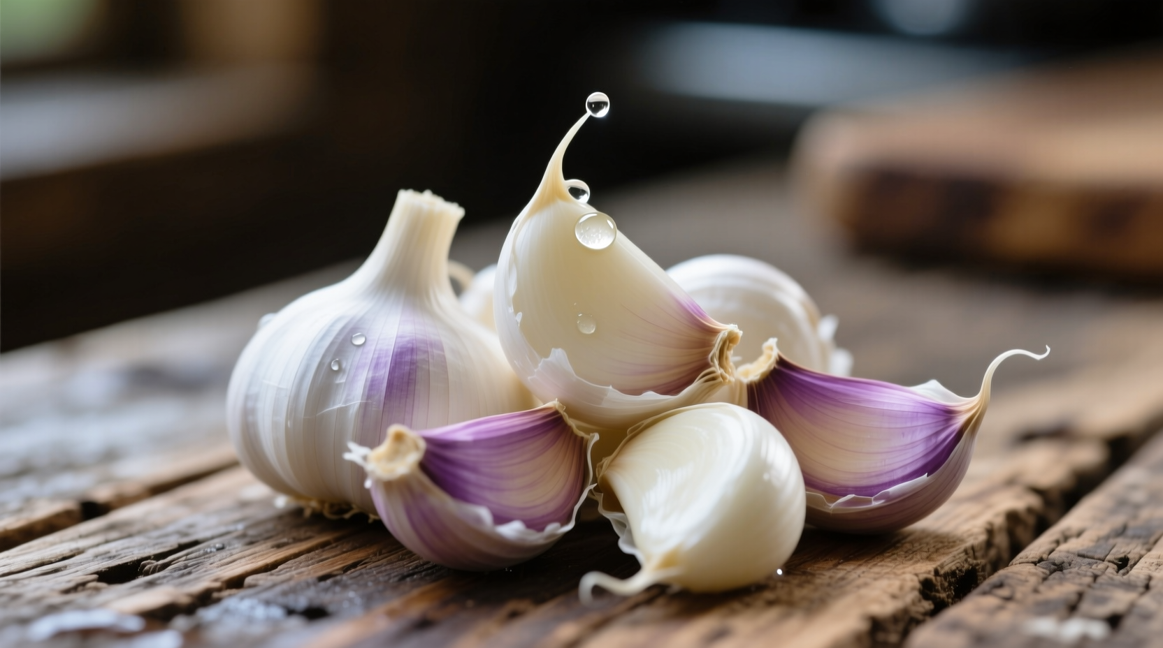 fresh peeled garlic