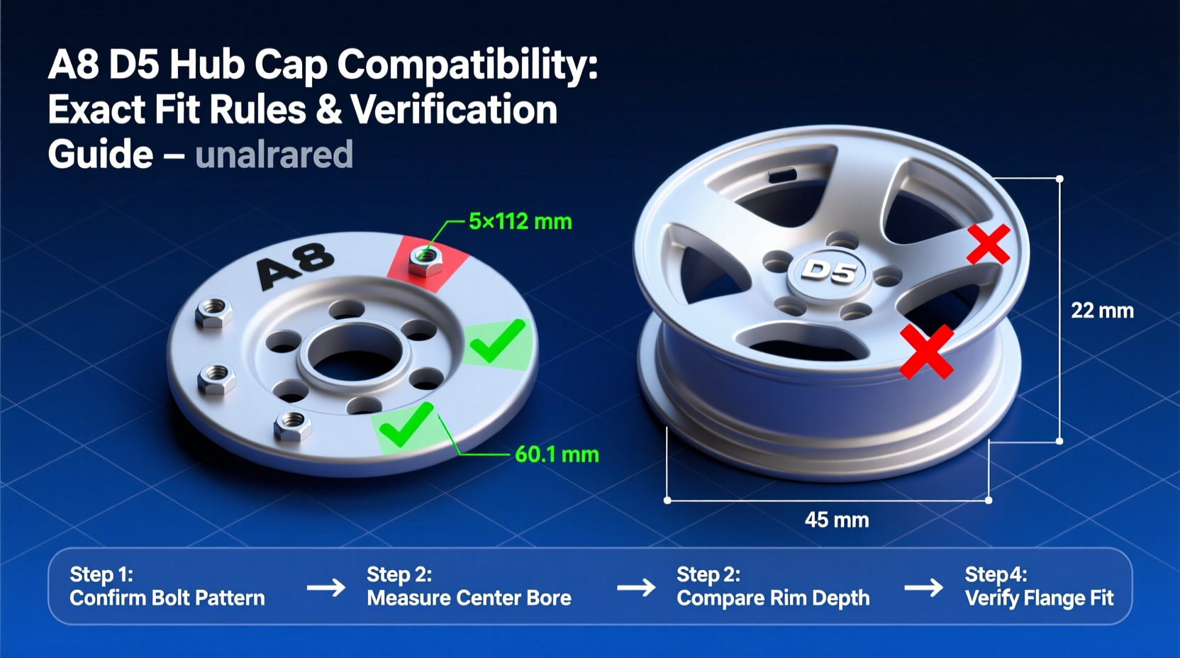 a8 d5 hub cap compatibility