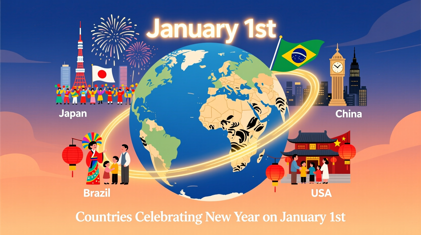 which country celebrates the new year