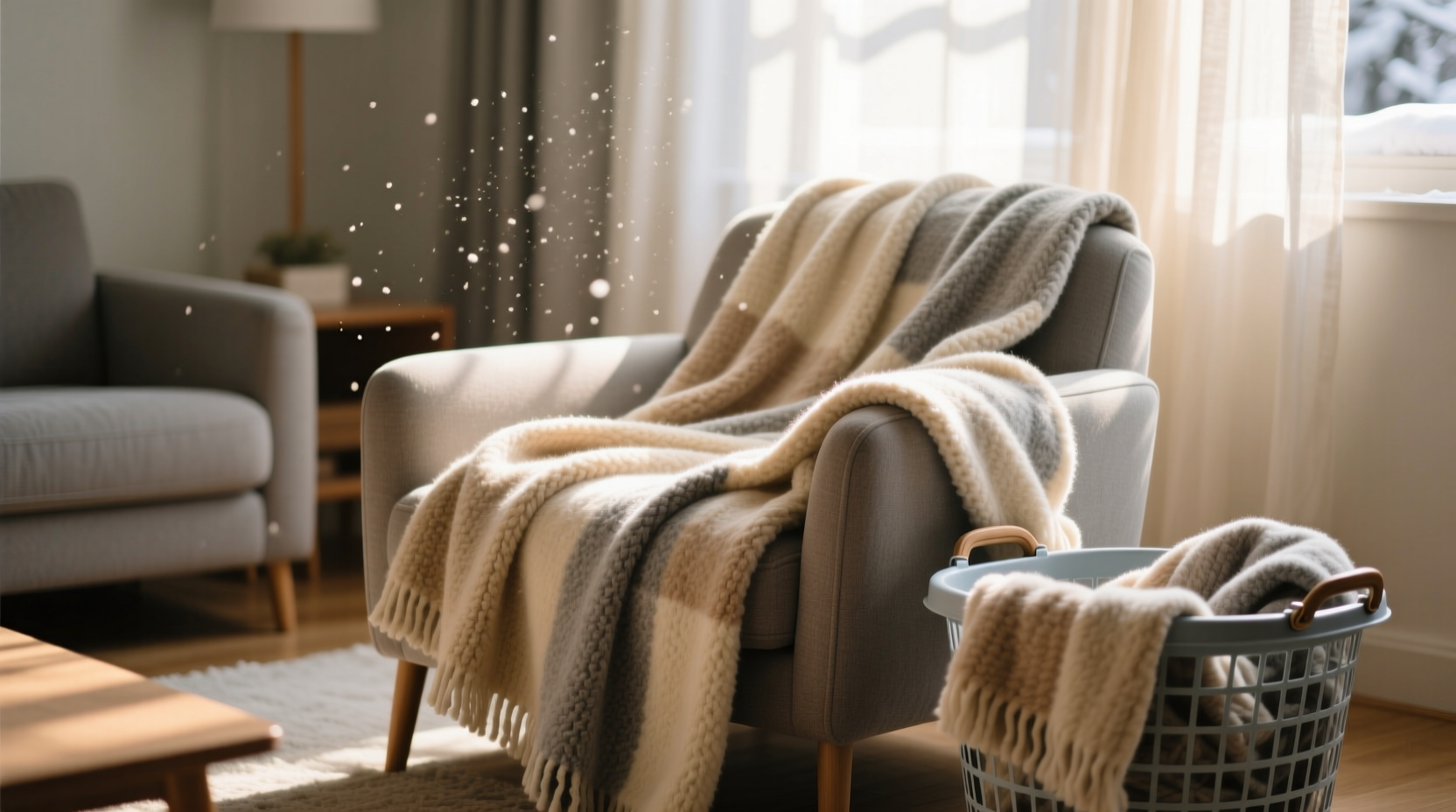 how often to wash throw blankets in winter
