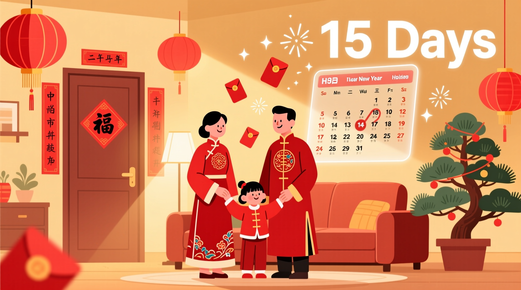 how long do chinese take off for new year