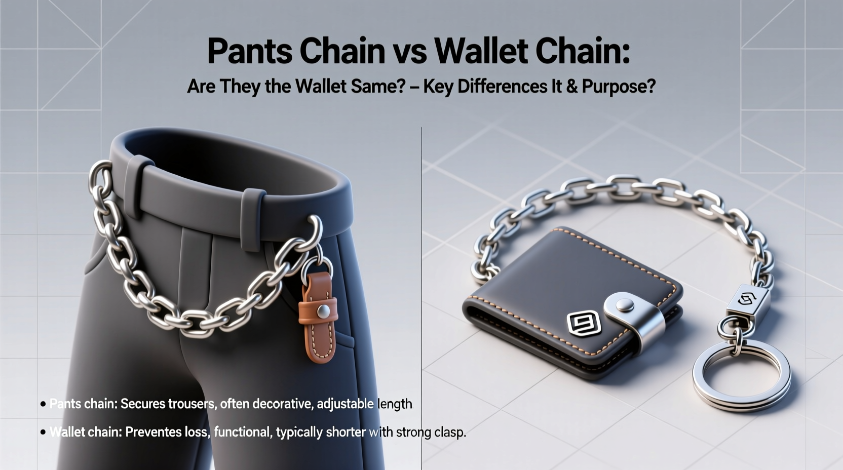 pants chain vs wallet chain are they the same and does it even matter
